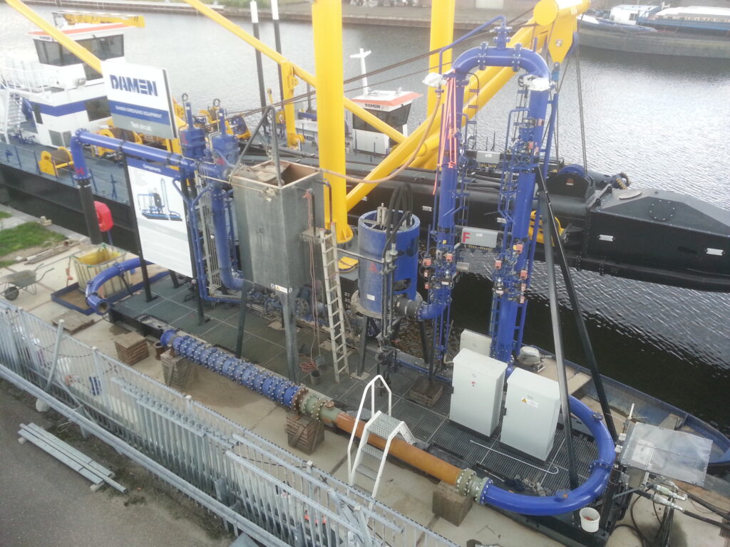 Overview of the Damen Dredging Equipment slurry pumping test circuit